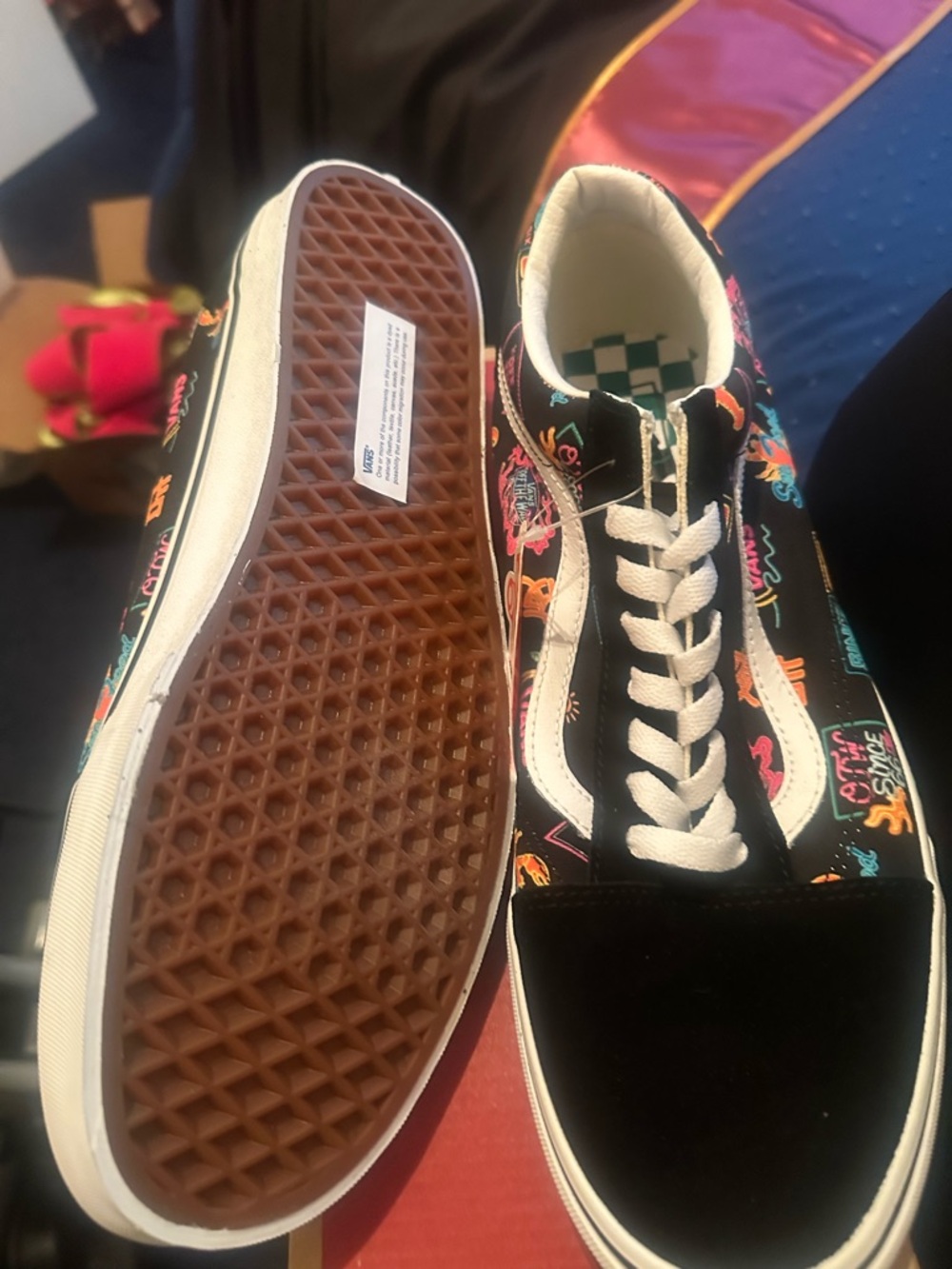 Vans Black and White Old Skool Sneakers - Picture 3 of 4